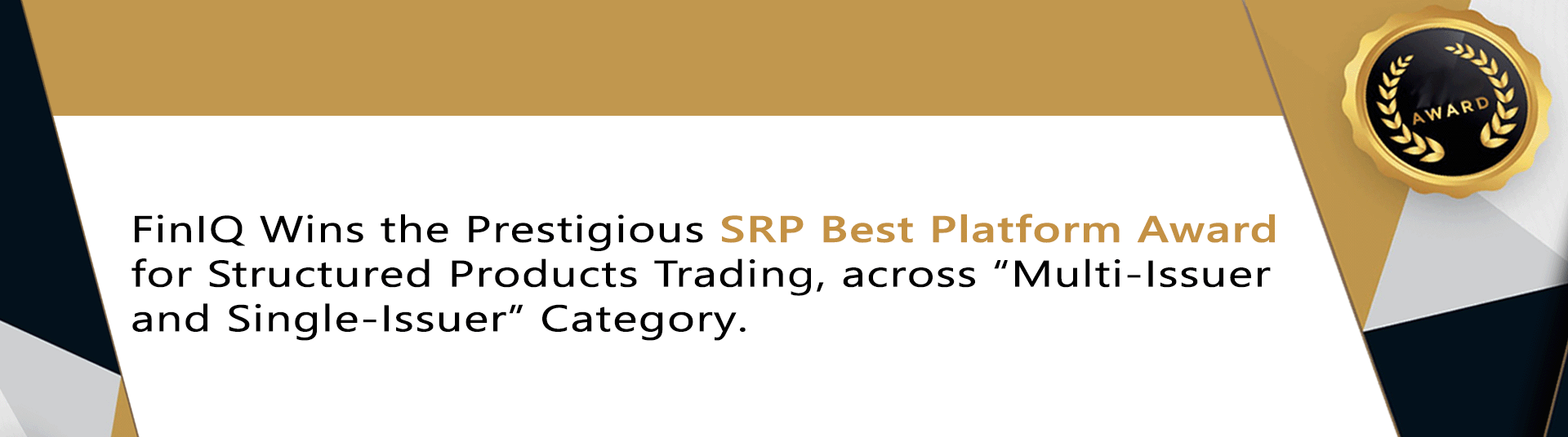 FinIQ Wins the Prestigious SRP Best Platform Award